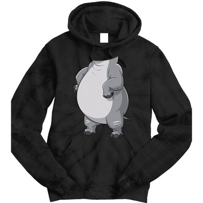 Hippo Hippopotamus Costume Gift Tie Dye Hoodie