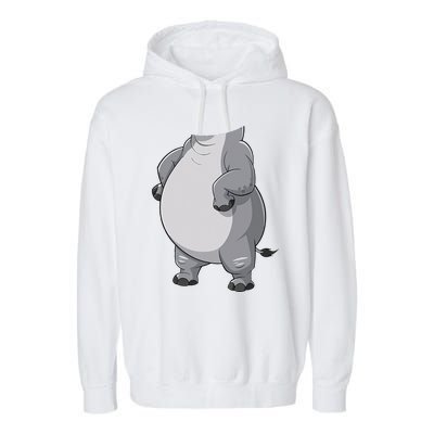 Hippo Hippopotamus Costume Gift Garment-Dyed Fleece Hoodie