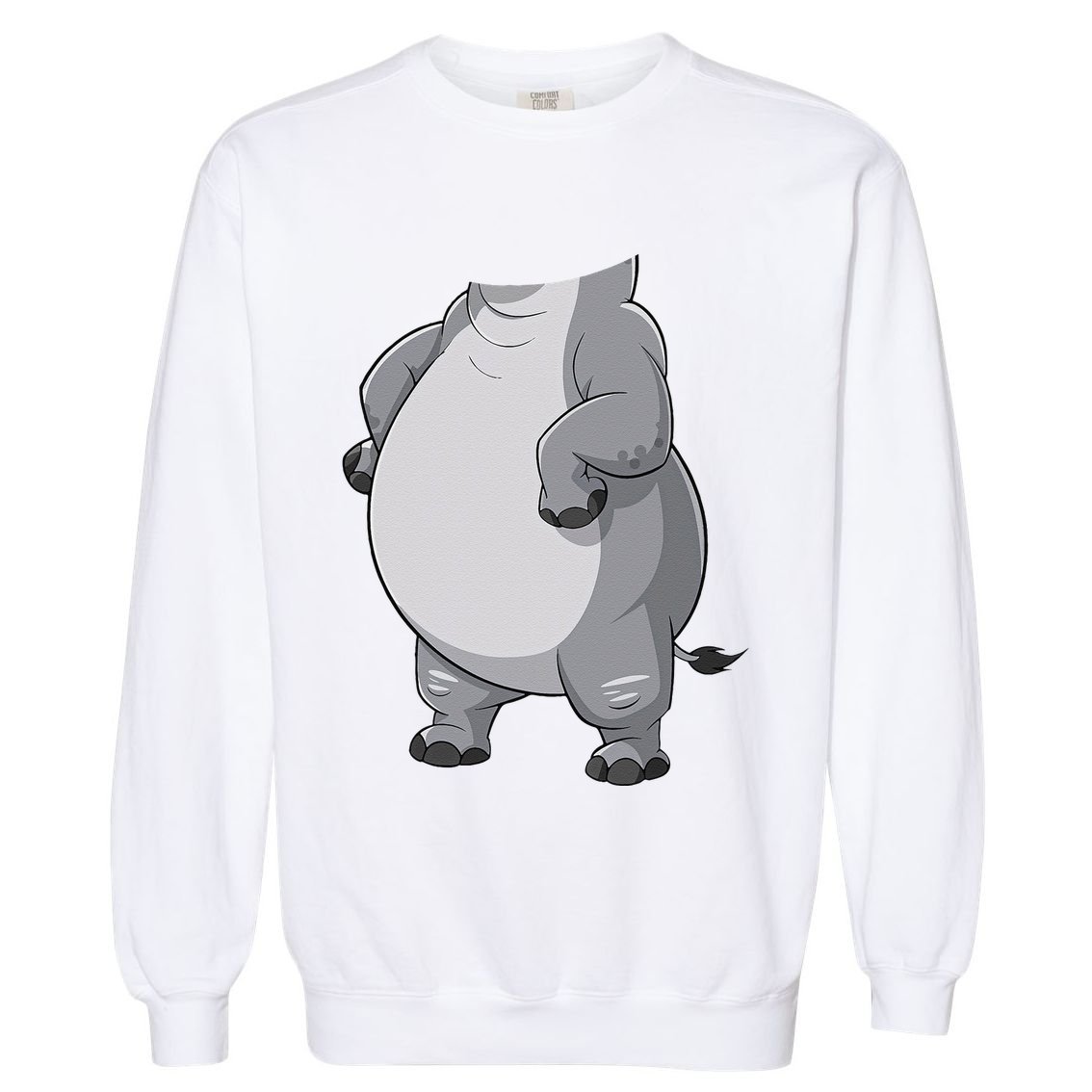 Hippo Hippopotamus Costume Gift Garment-Dyed Sweatshirt