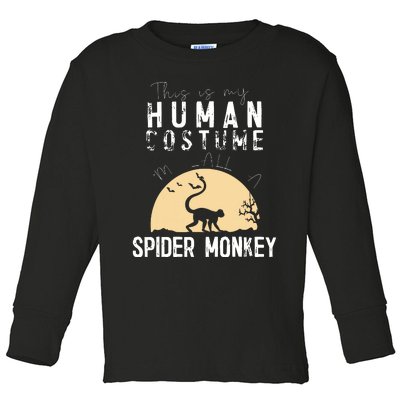 Halloween Human Costume Spider Monkey Creepy Horror Toddler Long Sleeve Shirt