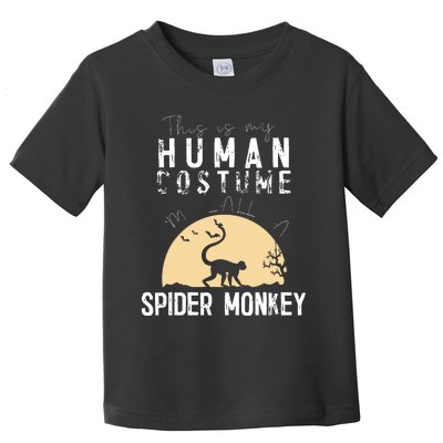 Halloween Human Costume Spider Monkey Creepy Horror Toddler T-Shirt