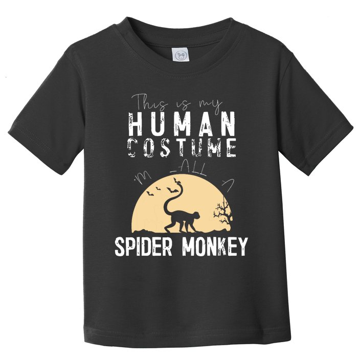 Halloween Human Costume Spider Monkey Creepy Horror Toddler T-Shirt