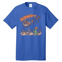 Howdy Holiday Cow Santa Christmas Western Vintage Gift Tall T-Shirt