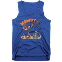 Howdy Holiday Cow Santa Christmas Western Vintage Gift Tank Top