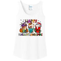 Happy Hallothanksmas Coffee Holiday Season Ladies Essential Tank