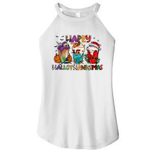 Happy Hallothanksmas Coffee Holiday Season Women's Perfect Tri Rocker Tank