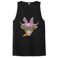 Heifer Highland Cow With Bunny Ears Carrot Egg Happy Easter PosiCharge Competitor Tank