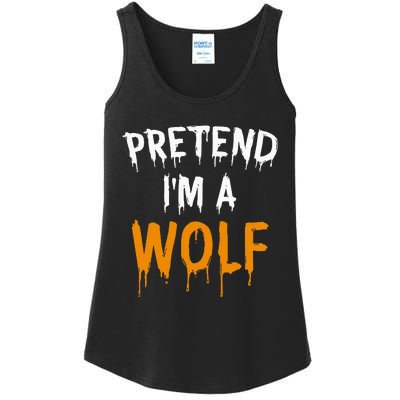 Hilarious Halloween Costume Idea Pretend I'm a Wolf Ladies Essential Tank