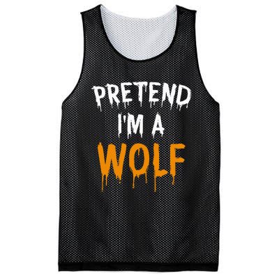 Hilarious Halloween Costume Idea Pretend I'm a Wolf Mesh Reversible Basketball Jersey Tank