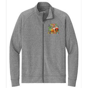 Happy Hallothanksmas Coffee Latte Halloween Thanksgiving Stretch Full-Zip Cadet Jacket