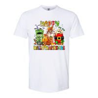 Happy Hallothanksmas Coffee Latte Halloween Thanksgiving Softstyle CVC T-Shirt