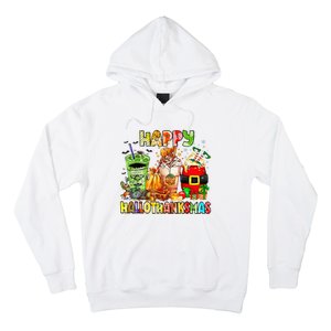 Happy Hallothanksmas Coffee Latte Halloween Thanksgiving Hoodie