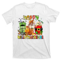 Happy Hallothanksmas Coffee Latte Halloween Thanksgiving T-Shirt