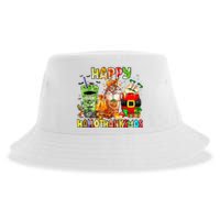 Happy Hallothanksmas Coffee Latte Halloween Thanksgiving Sustainable Bucket Hat