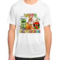 Happy Hallothanksmas Coffee Latte Halloween Thanksgiving Adult ChromaSoft Performance T-Shirt