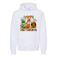 Happy Hallothanksmas Coffee Latte Halloween Thanksgiving Premium Hoodie