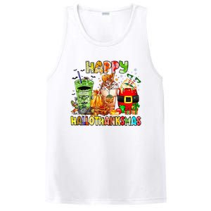 Happy Hallothanksmas Coffee Latte Halloween Thanksgiving PosiCharge Competitor Tank