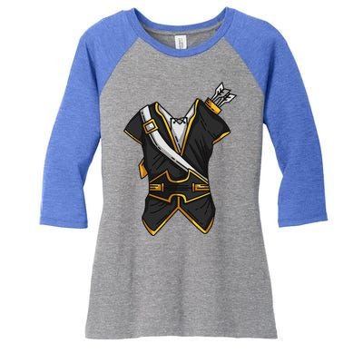 Huntsman Hunter Cool Lazy Easy Cosplay Halloween Costume Women's Tri-Blend 3/4-Sleeve Raglan Shirt