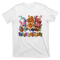 Happy Hallothanksmas Coffee Latte Halloween Thanksgiving T-Shirt