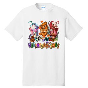 Happy Hallothanksmas Coffee Latte Halloween Thanksgiving Tall T-Shirt