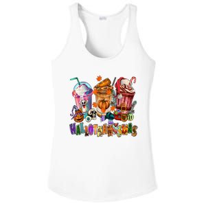 Happy Hallothanksmas Coffee Latte Halloween Thanksgiving Ladies PosiCharge Competitor Racerback Tank