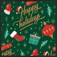 Happy Holidays Christmas Festive 7 Panel Mesh Trucker Snapback Hat