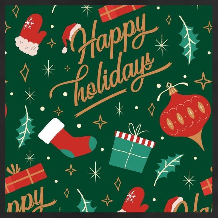 Happy Holidays Christmas Festive 11oz C Handle Ceramic Mug
