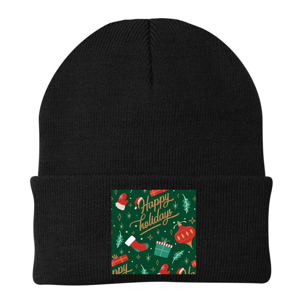 Happy Holidays Christmas Festive Beanie