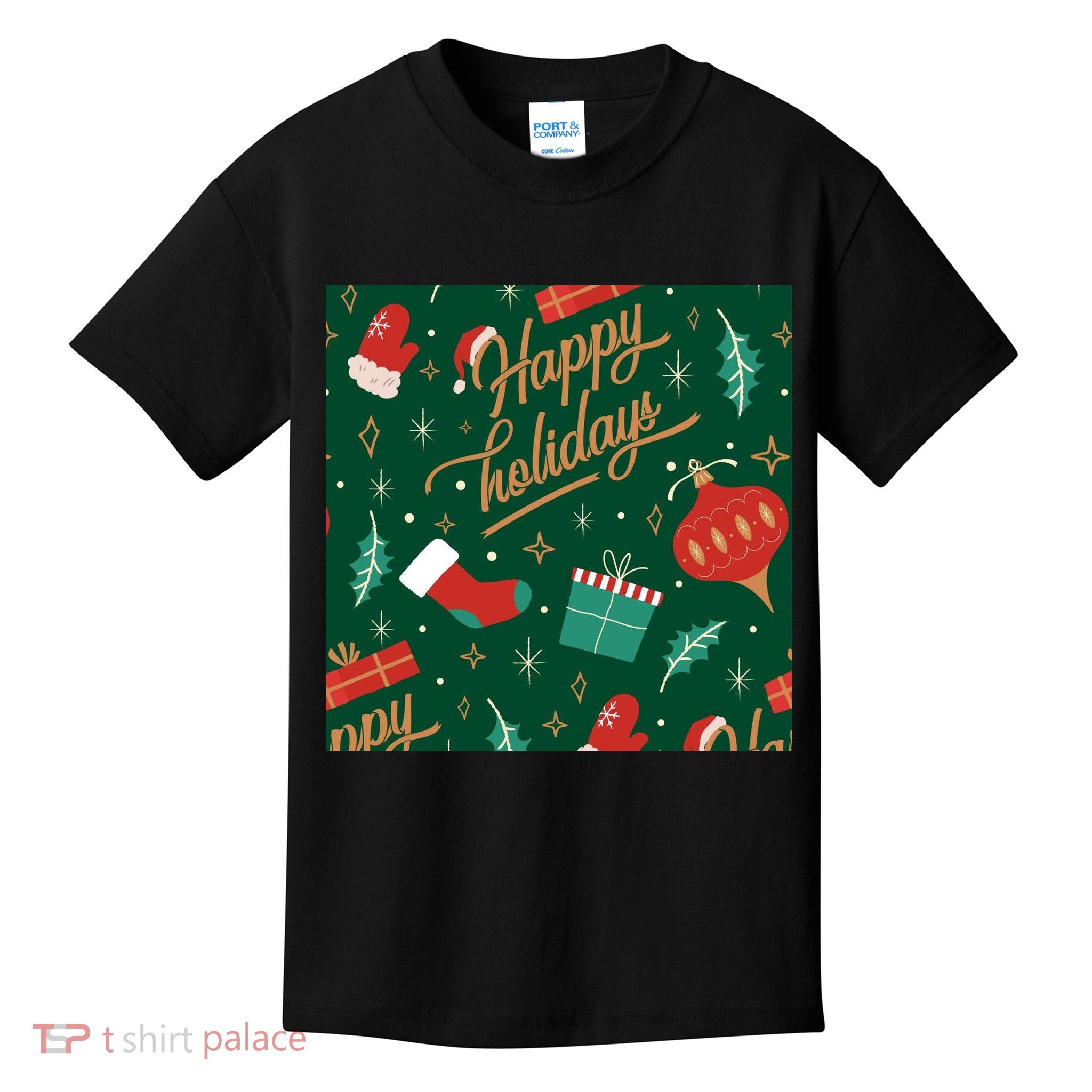 Happy Holidays Christmas Festive Kids T-Shirt