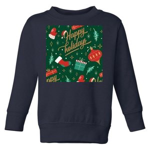 Happy Holidays Christmas Festive Toddler Sweatshirt