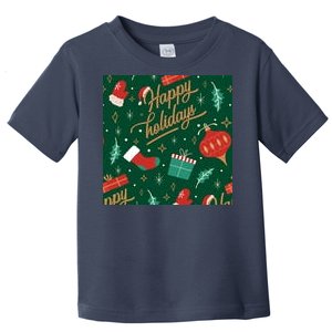 Happy Holidays Christmas Festive Toddler T-Shirt