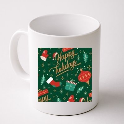 Happy Holidays Christmas Festive Coffee Mug