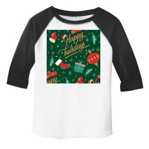 Happy Holidays Christmas Festive Toddler Fine Jersey T-Shirt