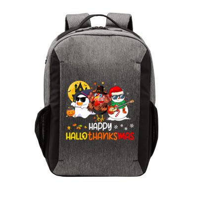 Happy Hallothanksmas Cute Ghost Halloween Thanksgiving Xmas Vector Backpack