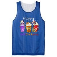 Happy Hallothanksmas Coffee Latte Halloween Thanksgiving Mesh Reversible Basketball Jersey Tank