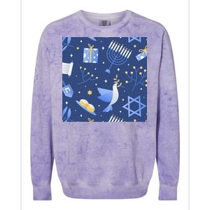 Hanukkah Holiday Celebration Colorblast Crewneck Sweatshirt