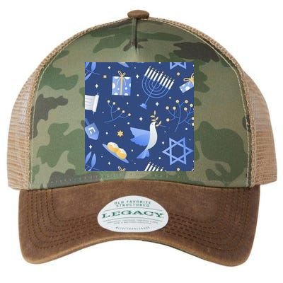 Hanukkah Holiday Celebration Legacy Tie Dye Trucker Hat