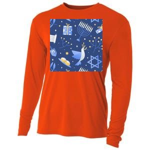 Hanukkah Holiday Celebration Cooling Performance Long Sleeve Crew