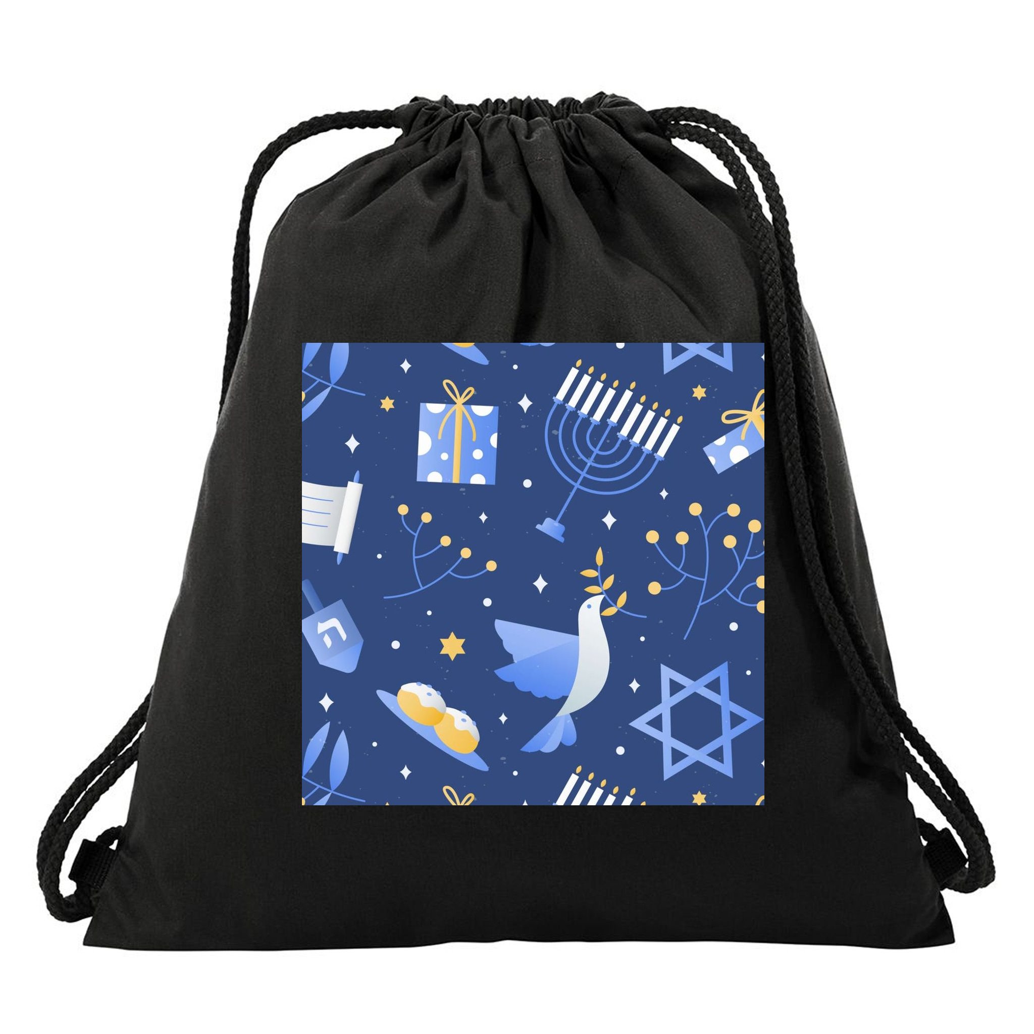 Hanukkah Holiday Celebration Drawstring Bag