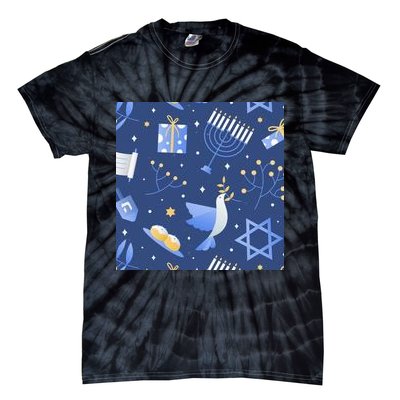 Hanukkah Holiday Celebration Tie-Dye T-Shirt
