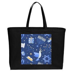 Hanukkah Holiday Celebration Cotton Canvas Jumbo Tote