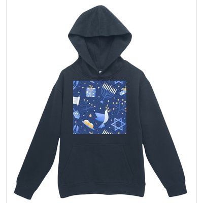 Hanukkah Holiday Celebration Urban Pullover Hoodie