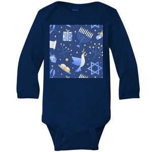 Hanukkah Holiday Celebration Baby Long Sleeve Bodysuit