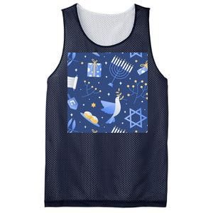 Hanukkah Holiday Celebration Mesh Reversible Basketball Jersey Tank