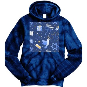 Hanukkah Holiday Celebration Tie Dye Hoodie