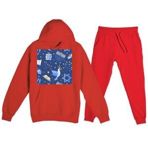 Hanukkah Holiday Celebration Premium Hooded Sweatsuit Set