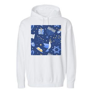 Hanukkah Holiday Celebration Garment-Dyed Fleece Hoodie