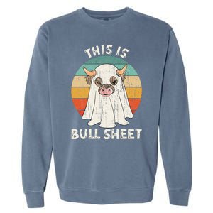 Hilarious Halloween Cow Costume Spooky Ghostly Design Garment-Dyed Sweatshirt