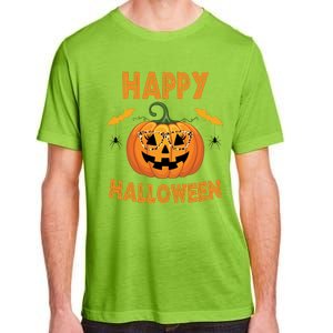 Happy Halloween Cute Pumpkin Leopard Adult ChromaSoft Performance T-Shirt