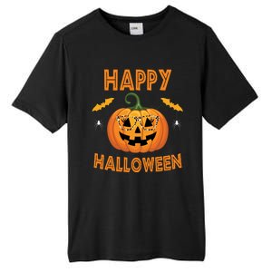 Happy Halloween Cute Pumpkin Leopard Tall Fusion ChromaSoft Performance T-Shirt